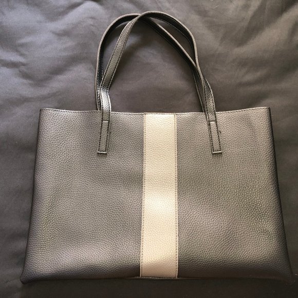 Vegan Black Pebbled Leather Tote bag - Picture 1 of 3